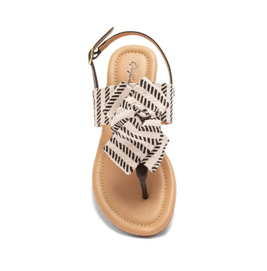 Siesta - Summer Sandals with Bow Stripes